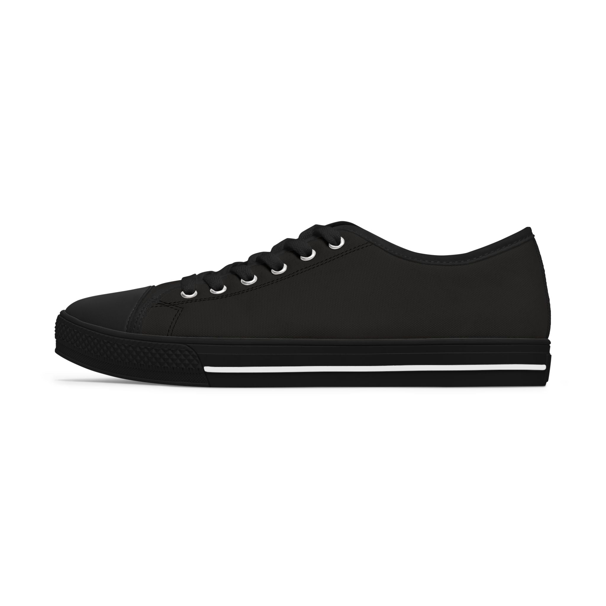 Women’s Tough Lxve Club “4 Leaf Clover” Black Low Top Canvas Shoes