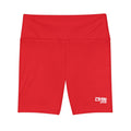 Women's Red Tough Lxve Club Athletic Biker Shorts
