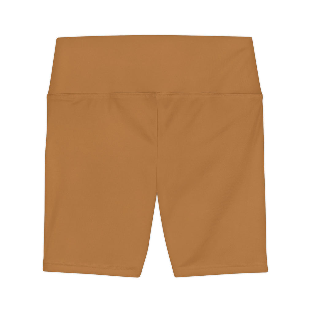 Women's Light Brown Tough Lxve Club Athletic Biker Shorts
