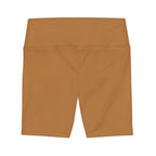 Women's Light Brown Tough Lxve Club Athletic Biker Shorts