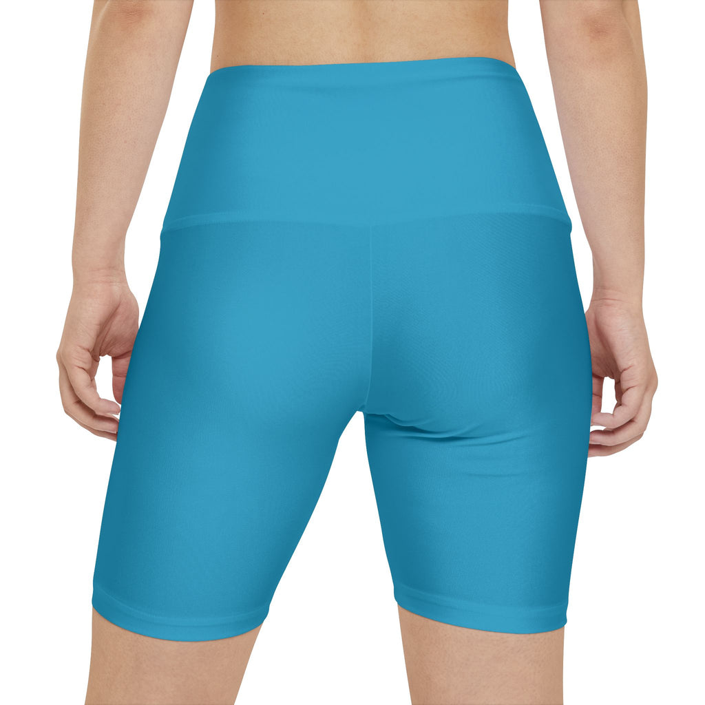 Women's Turquoise Tough Lxve Club Athletic Biker Shorts