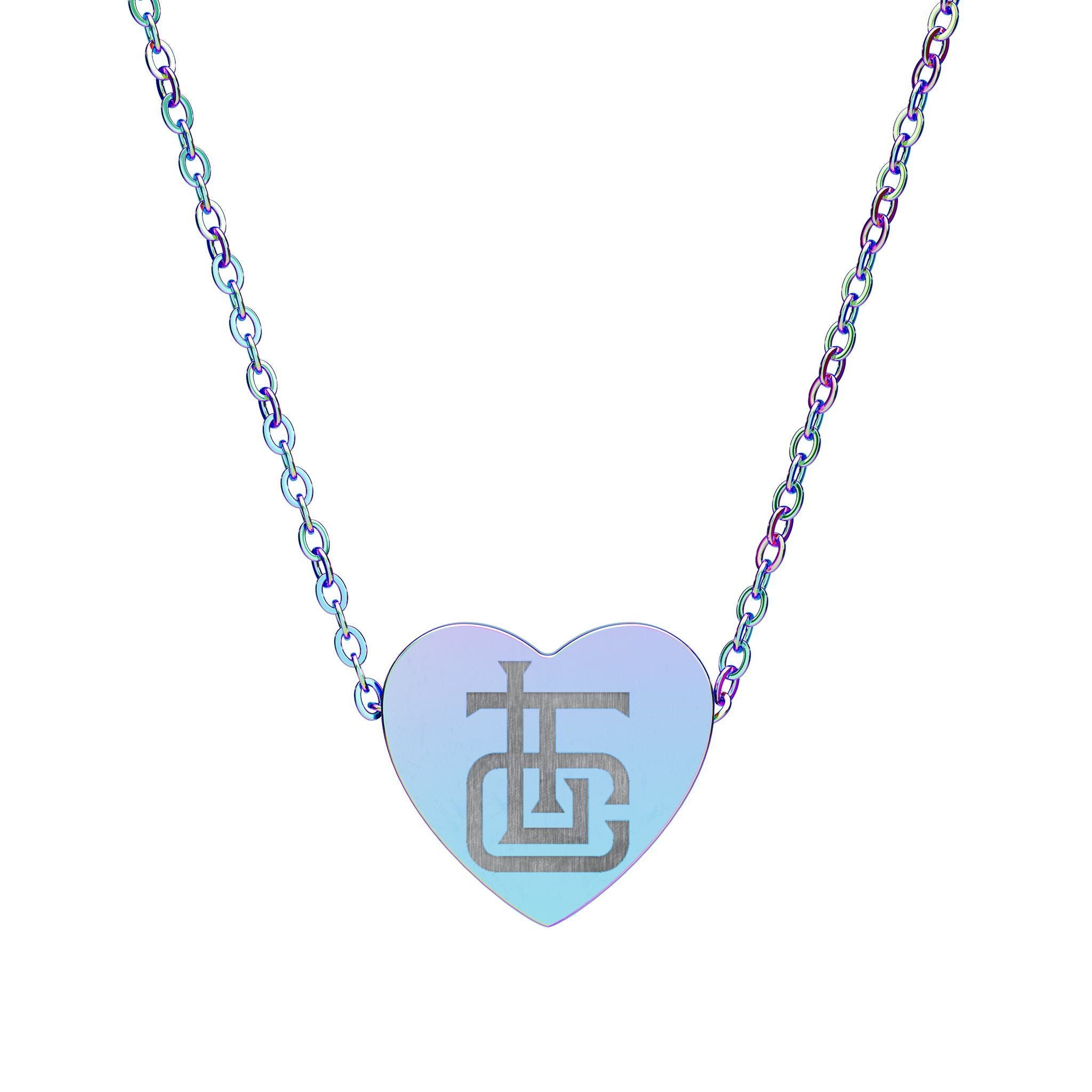 Tough Lxve Club "TLC" (Engraving) Heart Necklace