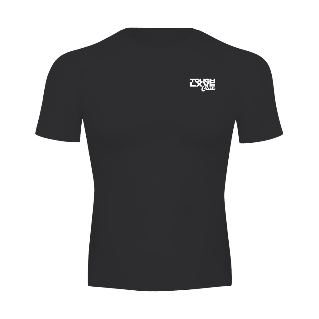 Men's Tough Lxve Club Performance Black Short Sleeve T-Shirt