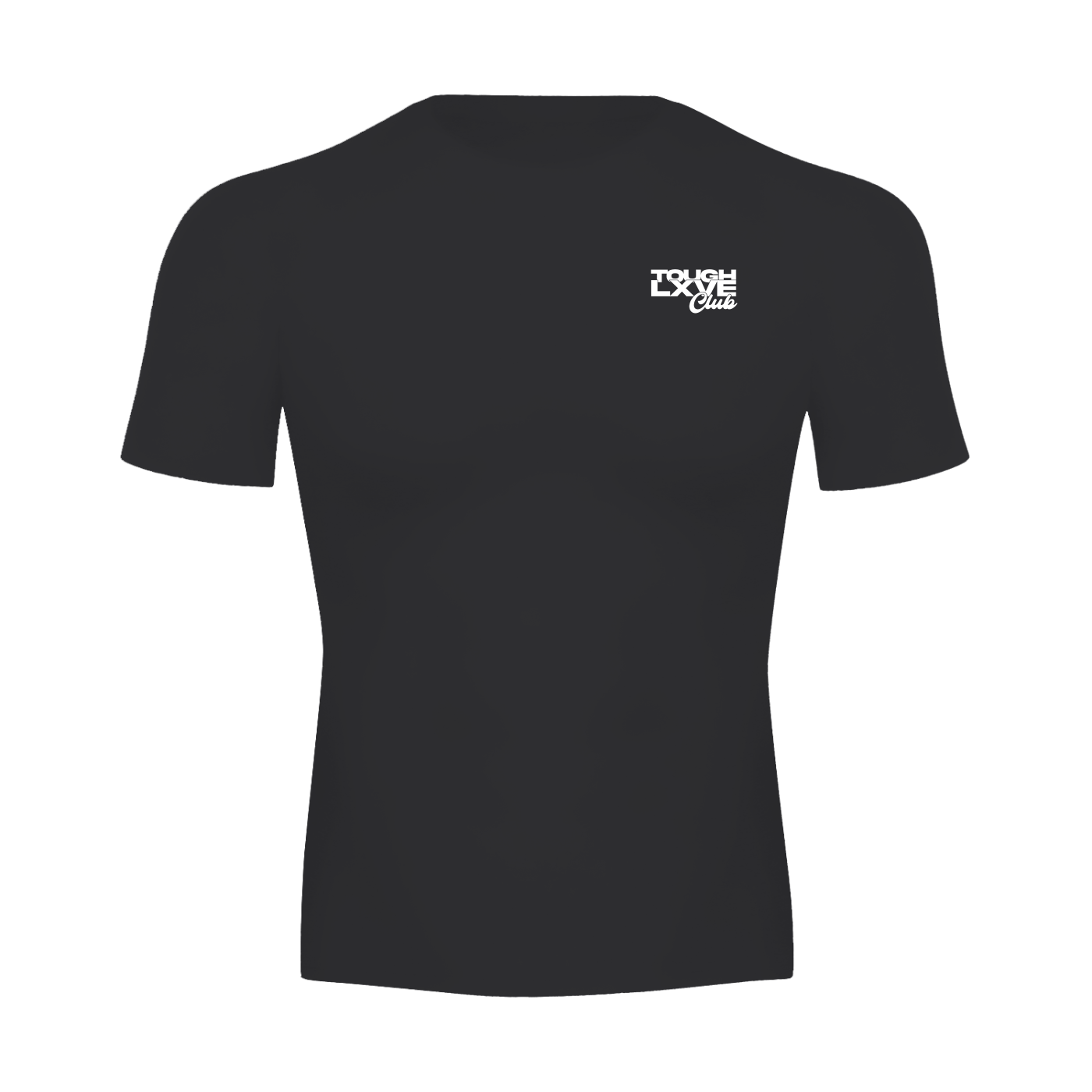 Men's Tough Lxve Club Performance Black Short Sleeve T-Shirt