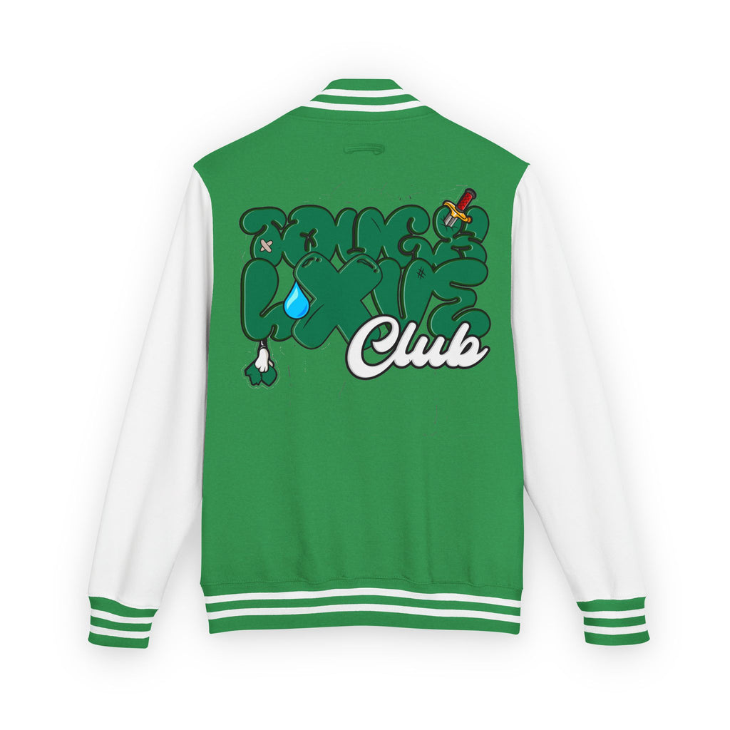 Tough Lxve Club Letterman"4 Leaf Clover" Green Varsity Jacket