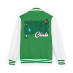 Tough Lxve Club Letterman"4 Leaf Clover" Green Varsity Jacket