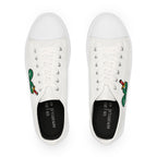 Men’s Tough Lxve Club “4 Leaf Clover” White Low Top Canvas Shoes