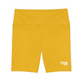 Women's Yellow Tough Lxve Club Athletic Biker Shorts