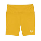 Women's Yellow Tough Lxve Club Athletic Biker Shorts