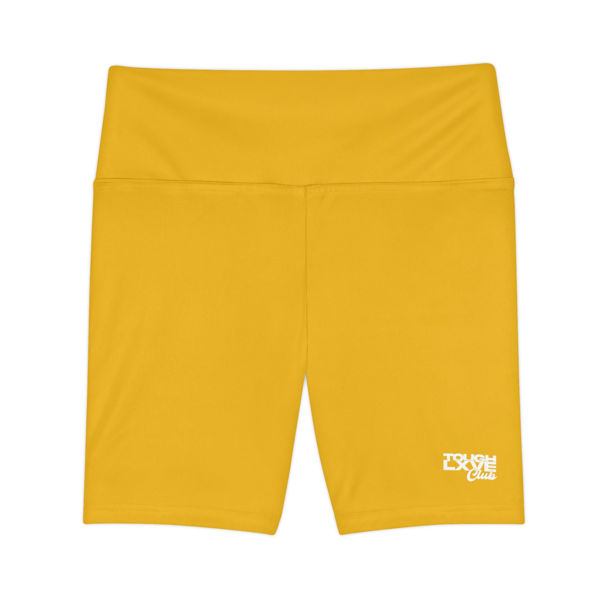 Women's Yellow Tough Lxve Club Athletic Biker Shorts