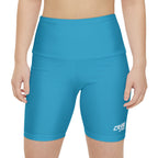 Women's Turquoise Tough Lxve Club Athletic Biker Shorts