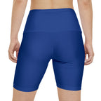 Women's Dark Blue Tough Lxve Club Athletic Biker Shorts