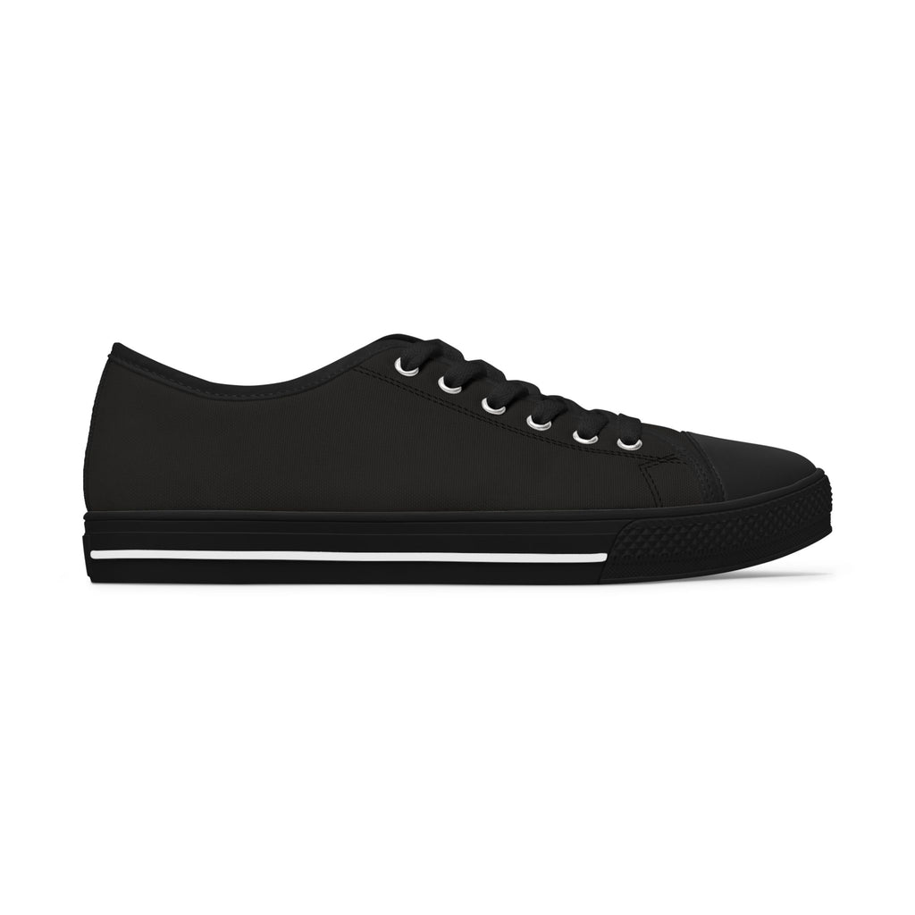 Women’s Tough Lxve Club “4 Leaf Clover” Black Low Top Canvas Shoes