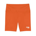 Women's Orange Tough Lxve Club Athletic Biker Shorts