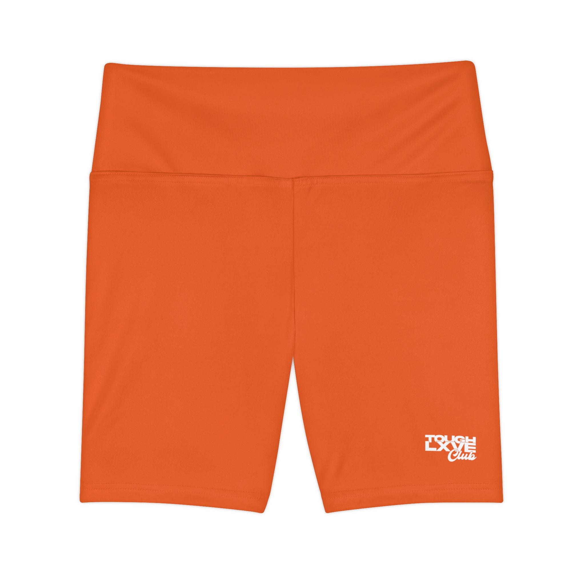 Women's Orange Tough Lxve Club Athletic Biker Shorts