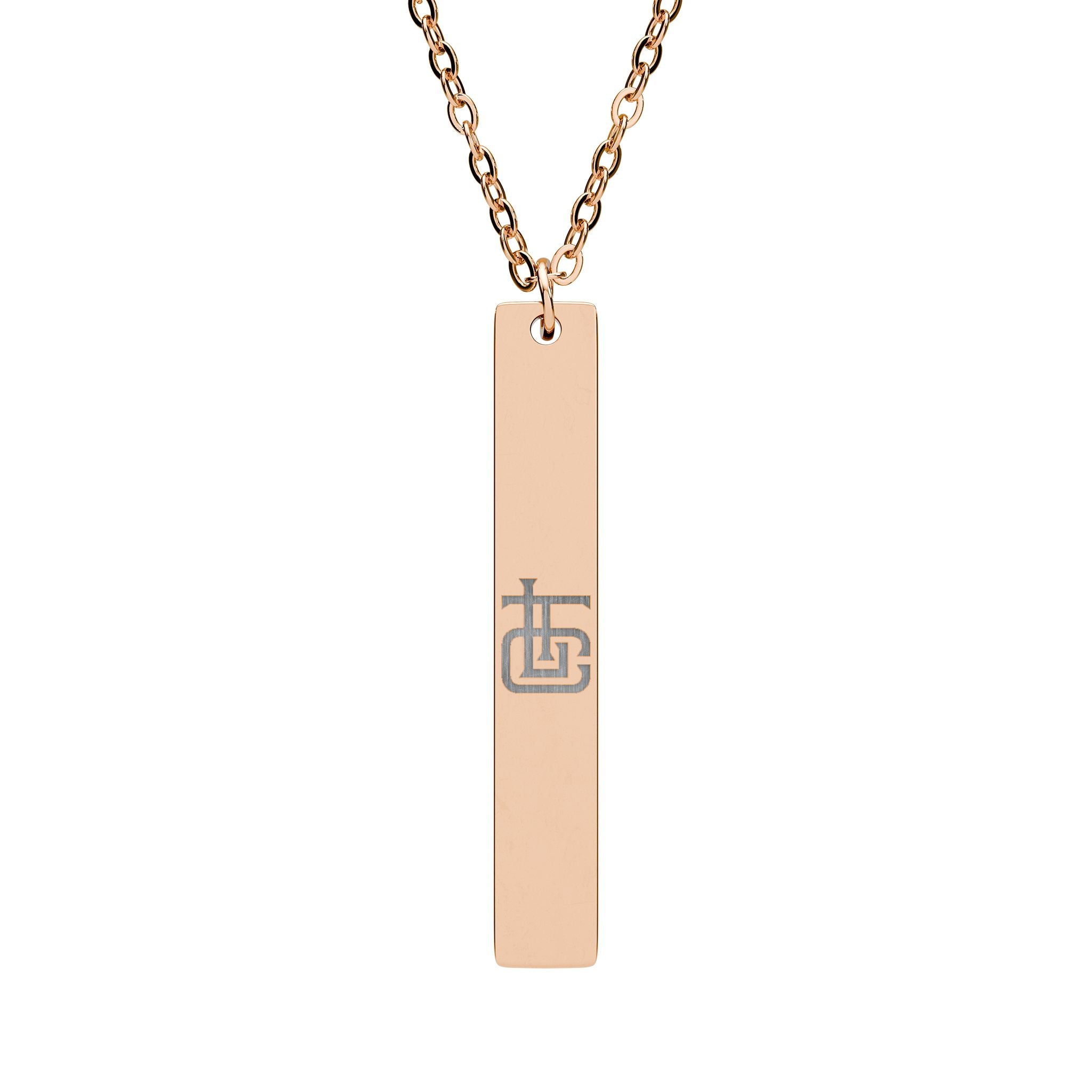 Tough Lxve Club "TLC" (Engraving) Vertical Bar Necklace