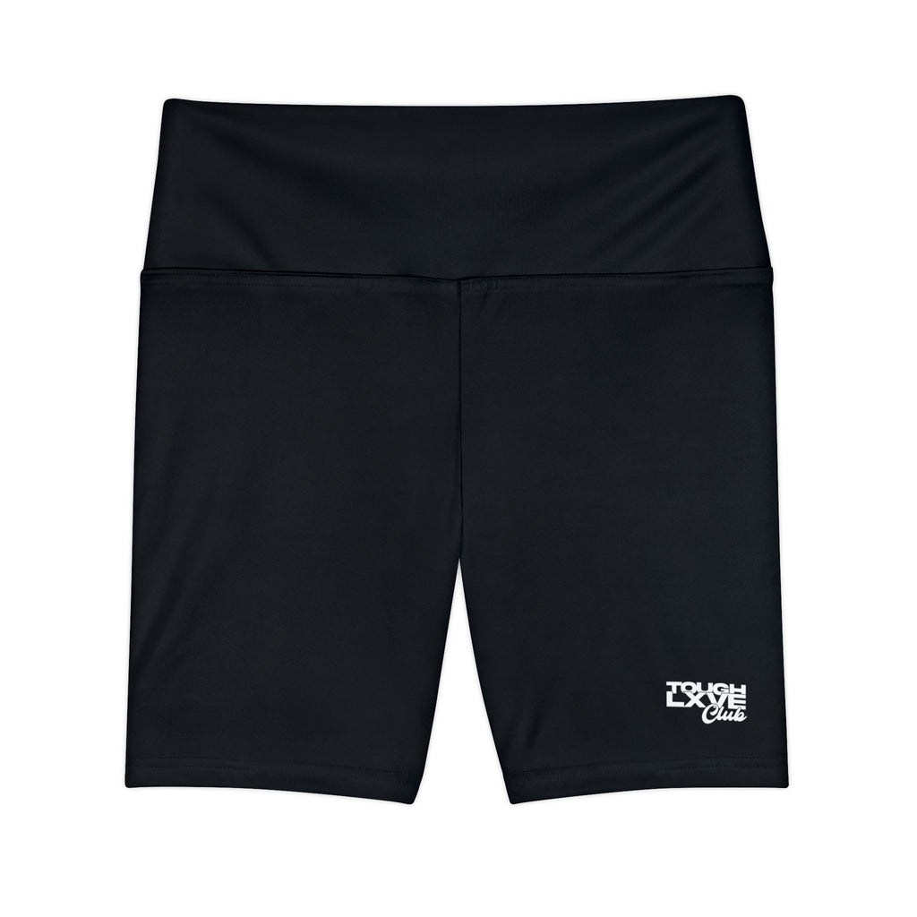 Women's Black Tough Lxve Club Athletic Biker Shorts