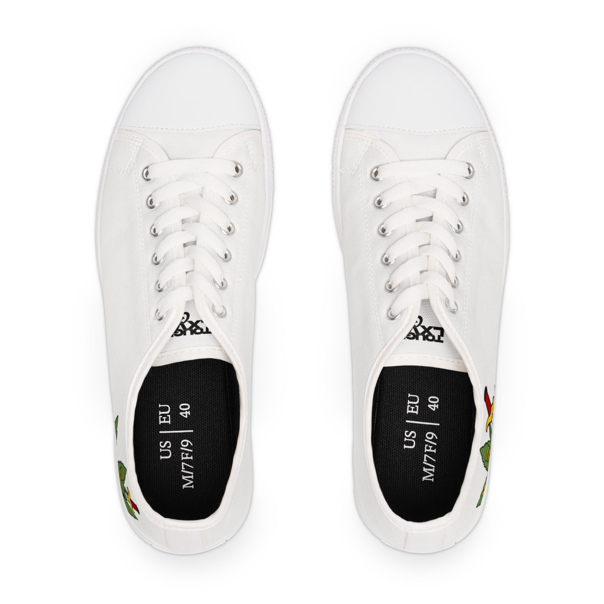 Women’s Tough Lxve Club "420 Edition" White Low Top Canvas Shoes