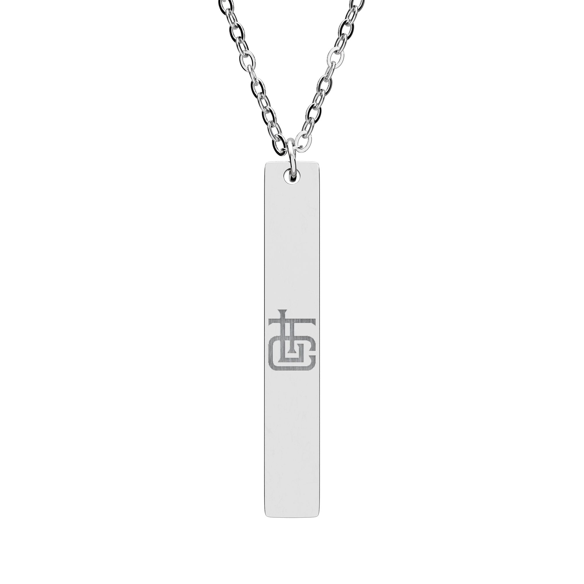 Tough Lxve Club "TLC" (Engraving) Vertical Bar Necklace
