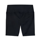 Women's Black Tough Lxve Club Athletic Biker Shorts