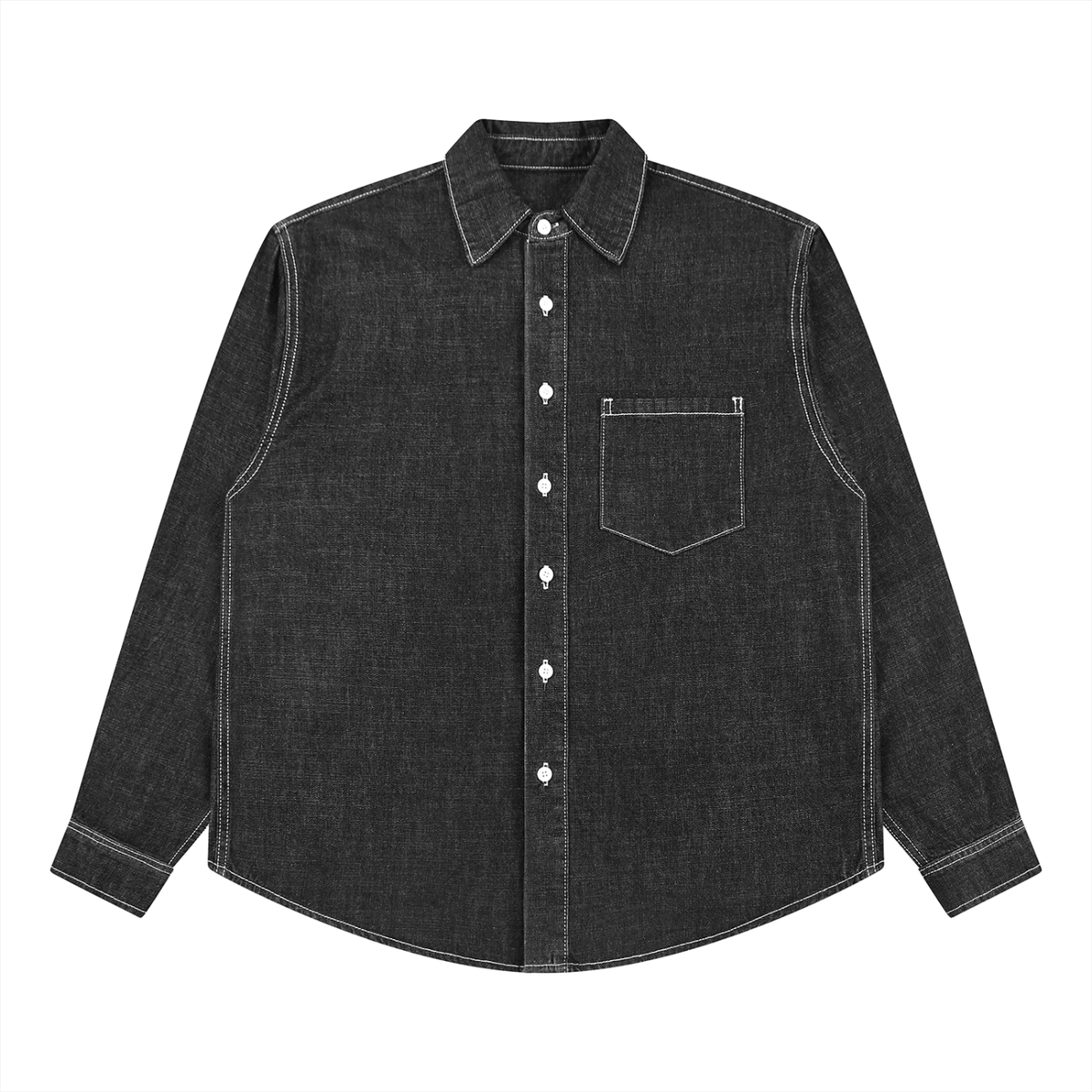 Unisex Vintage Wash “LXVE” Denim Shirt