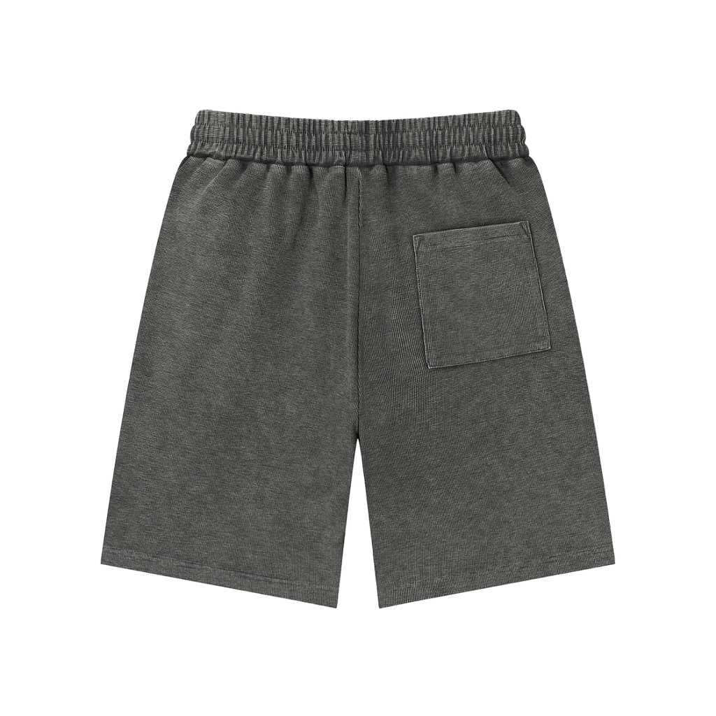 Tough Lxve Club Unisex Mineral Wash Waffle Knit Shorts