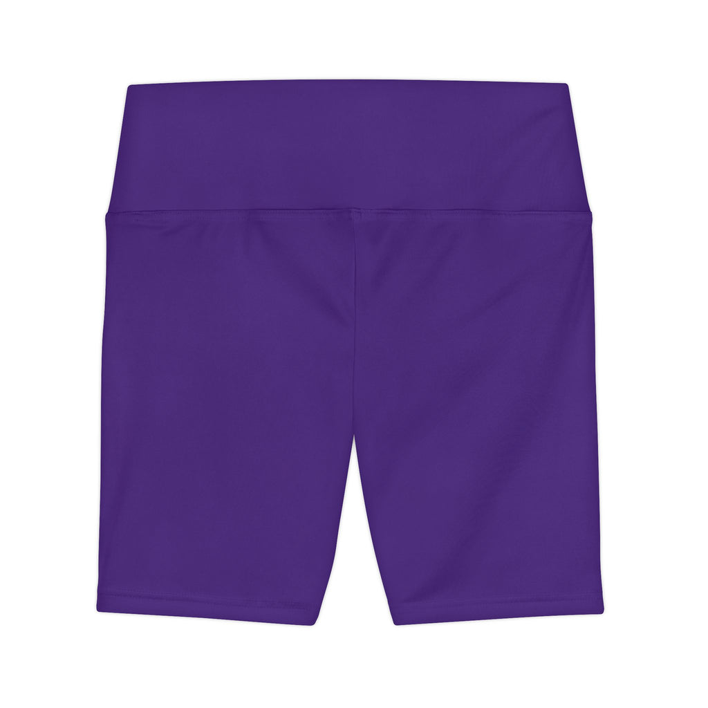 Women's Dark Purple Tough Lxve Club Athletic Biker Shorts