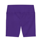 Women's Dark Purple Tough Lxve Club Athletic Biker Shorts