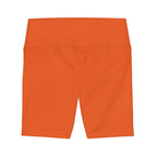 Women's Orange Tough Lxve Club Athletic Biker Shorts