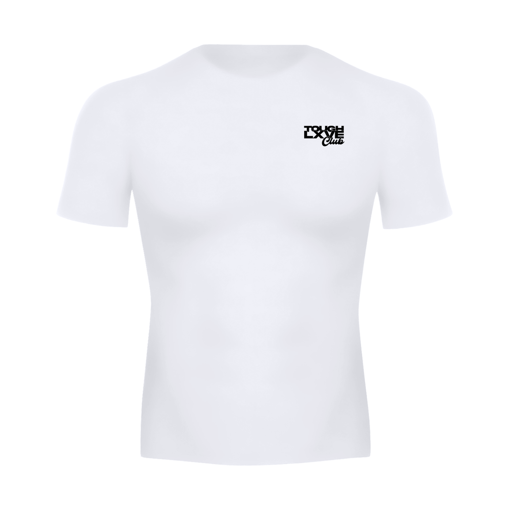 Men's Tough Lxve Club Performance White Short Sleeve T-Shirt
