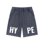 "HYPE" Unisex Mineral Wash Waffle Knit Shorts