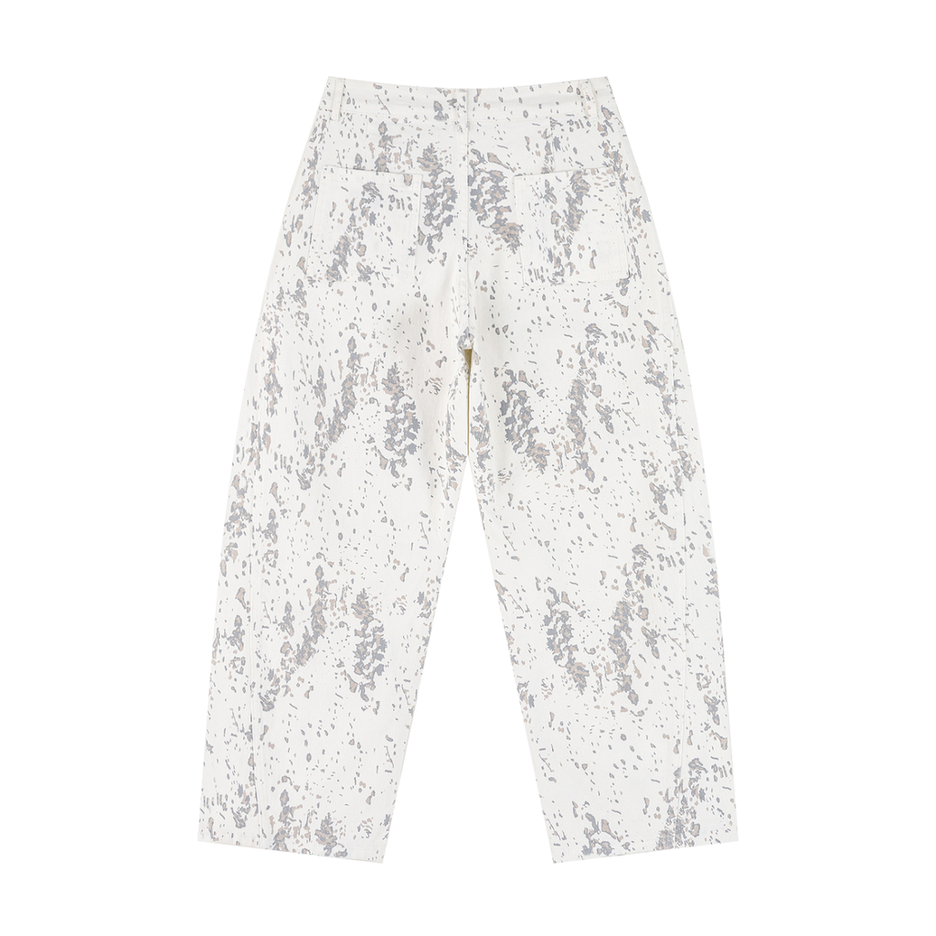 UNISEX Women's Splatter Barrel Leg Jeans