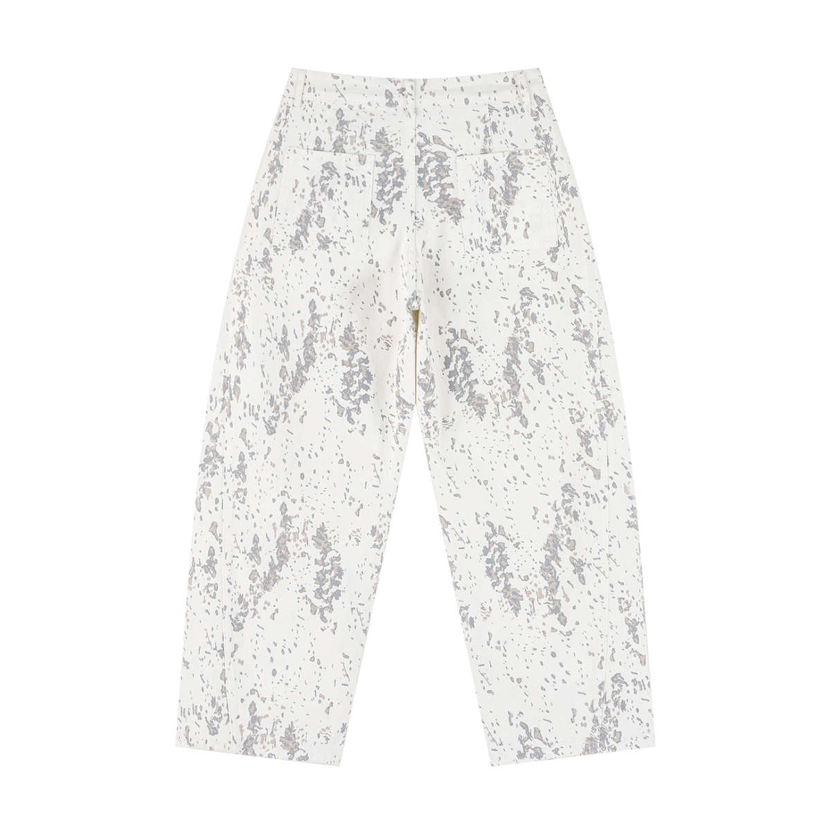 UNISEX Women's Splatter Barrel Leg Jeans