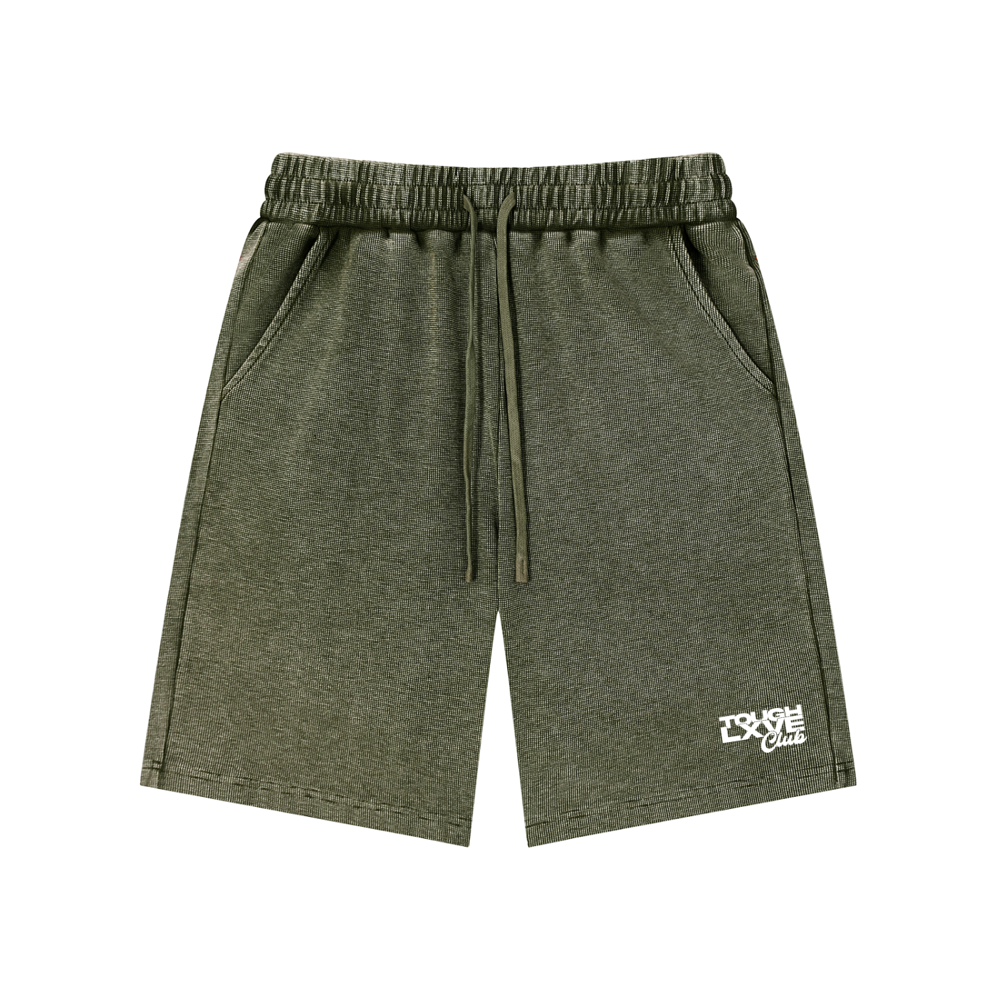 Tough Lxve Club Unisex Mineral Wash Waffle Knit Shorts