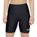 Women's Black Tough Lxve Club Athletic Biker Shorts