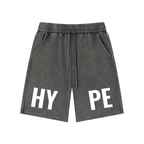 "HYPE" Unisex Mineral Wash Waffle Knit Shorts