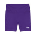 Women's Dark Purple Tough Lxve Club Athletic Biker Shorts
