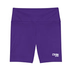 Women's Dark Purple Tough Lxve Club Athletic Biker Shorts