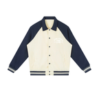 Hype Studio Contrast Raglan Sleeve Baseball Jacket Apricot