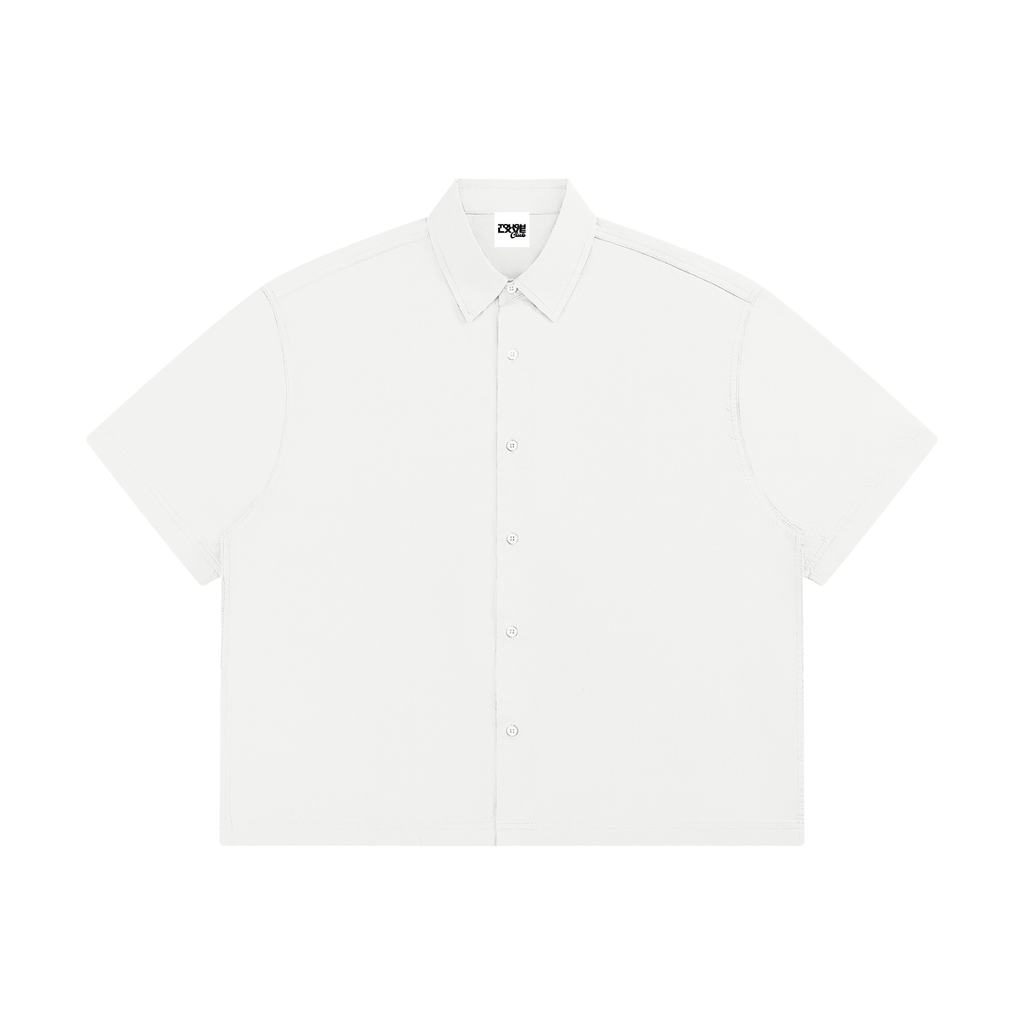 Unisex Boxy White Short Sleeve Shirt