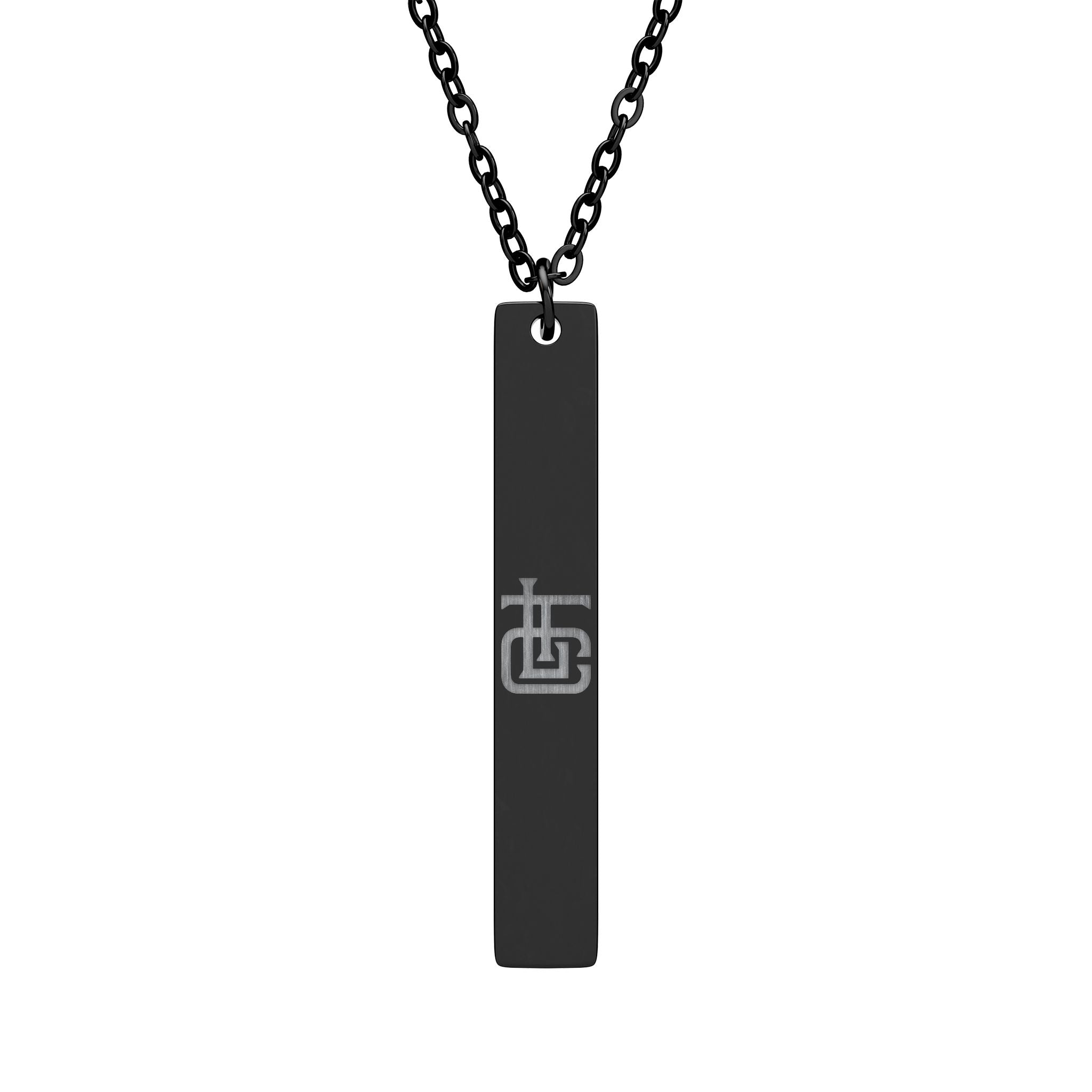 Tough Lxve Club "TLC" (Engraving) Vertical Bar Necklace