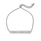Tough Lxve Club (Engraving) Adjustable Flat Bar Bracelet