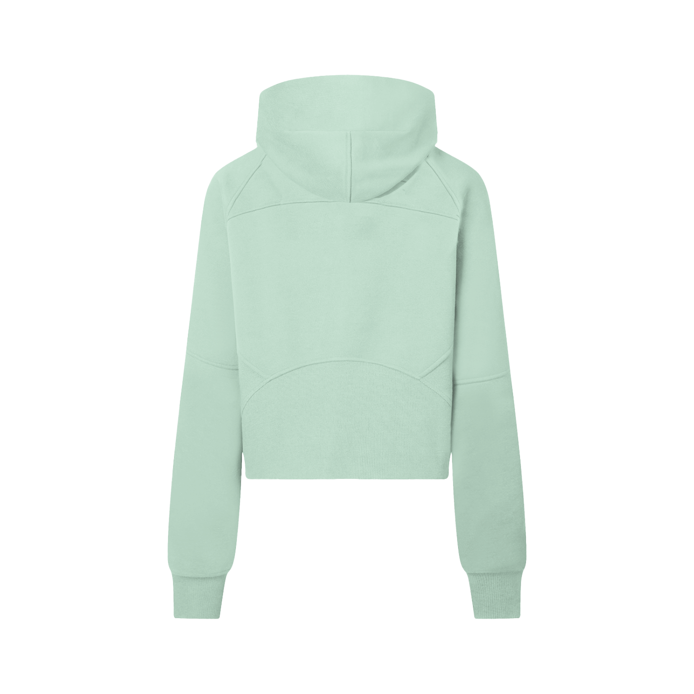 Cropped Half-Zip Hoodie - Green