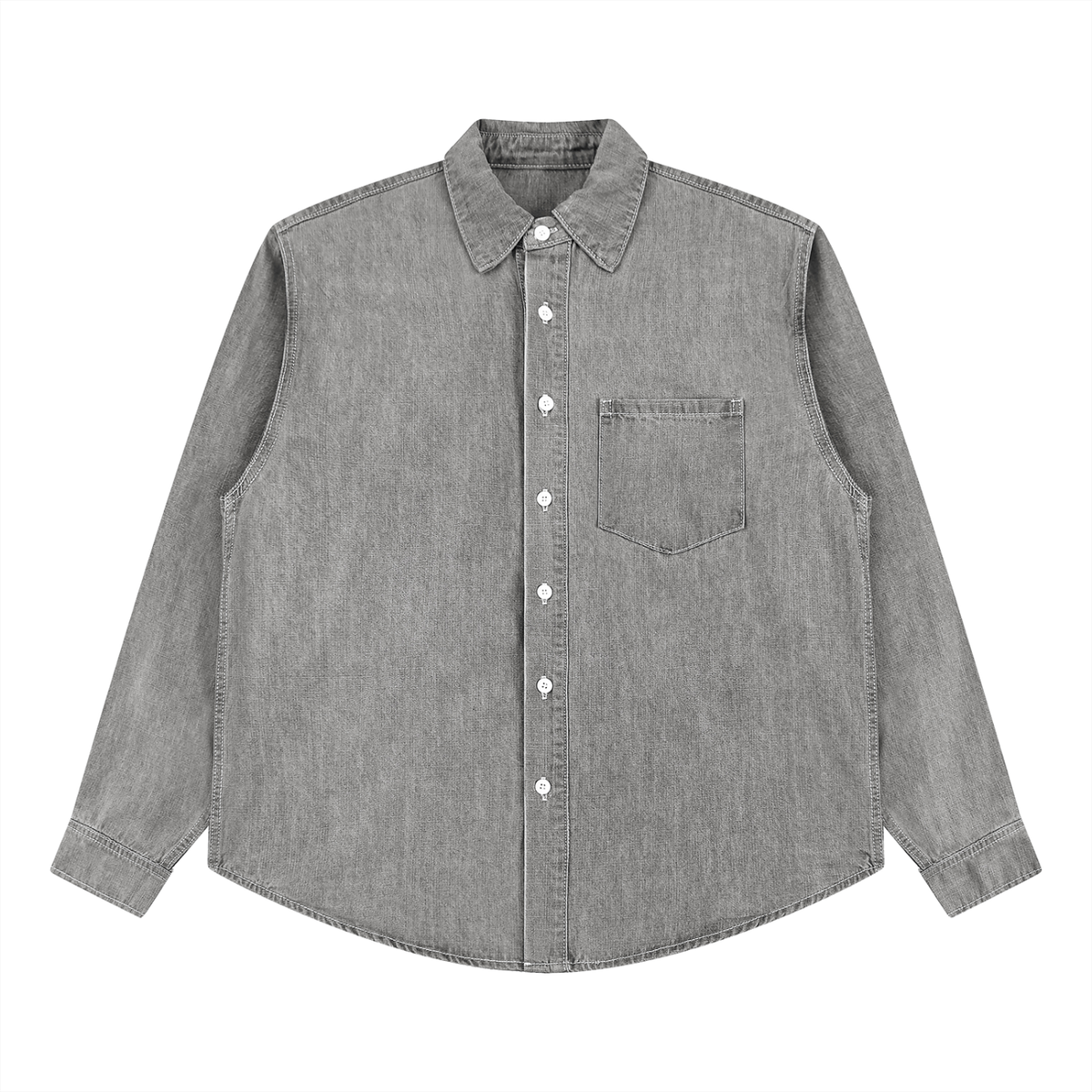 Unisex Vintage Wash “LXVE” Denim Shirt