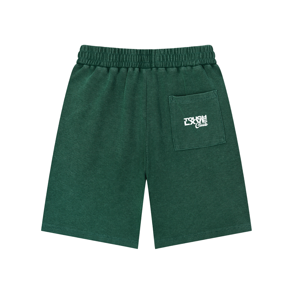 "HYPE" Unisex Mineral Wash Waffle Knit Shorts