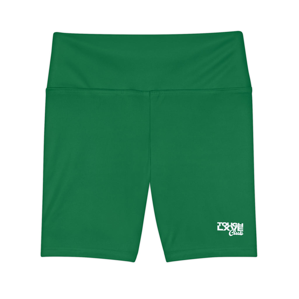 Women's Dark Green Tough Lxve Club Athletic Biker Shorts