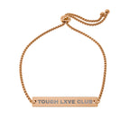 Tough Lxve Club (Engraving) Adjustable Flat Bar Bracelet