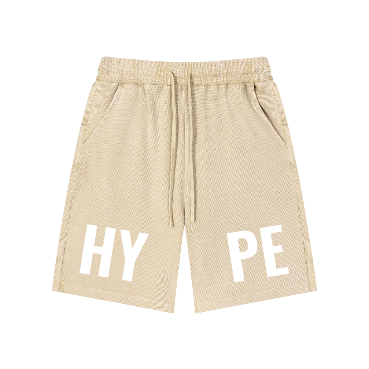 "HYPE" Unisex Mineral Wash Waffle Knit Shorts