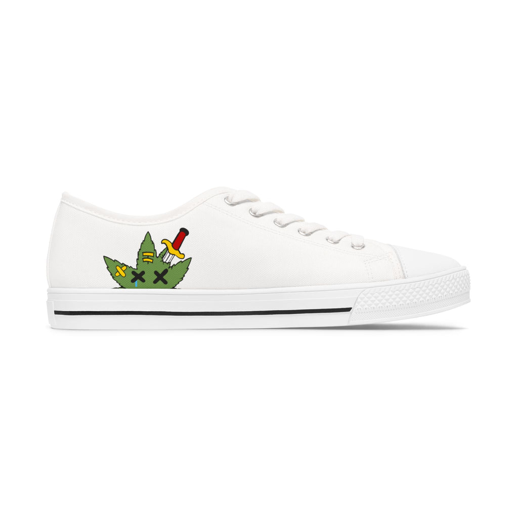 Women’s Tough Lxve Club "420 Edition" White Low Top Canvas Shoes