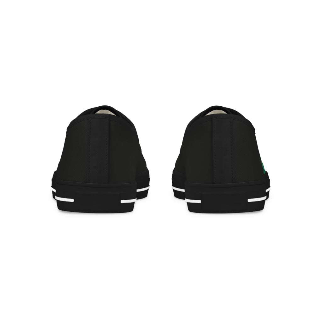 Men’s Tough Lxve Club “4 Leaf Clover” Black Low Top Canvas Shoes